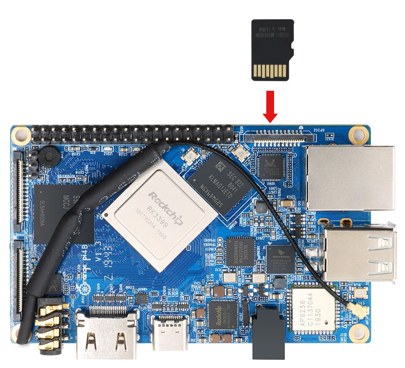 Orange Pi 4B microSD